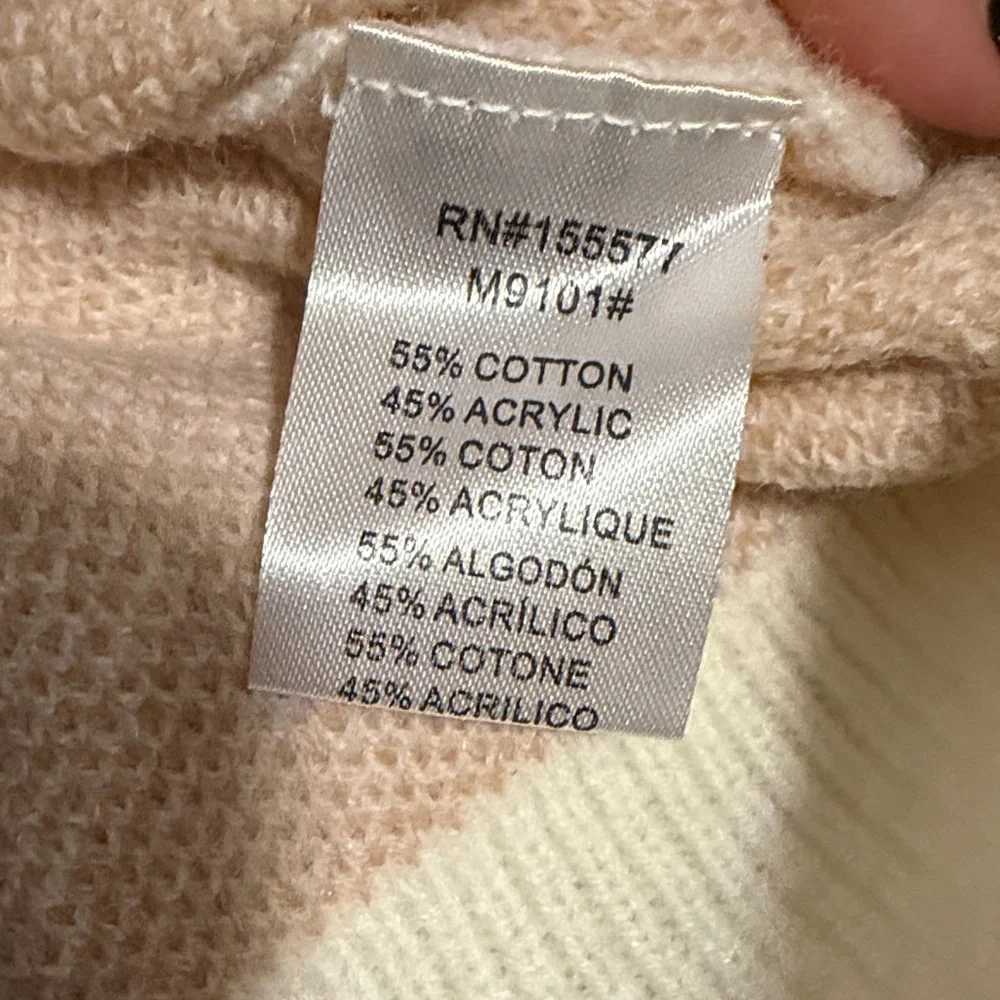 Miracle Cream Sweater with Peach Lightning Bolts - Picture 4 of 4